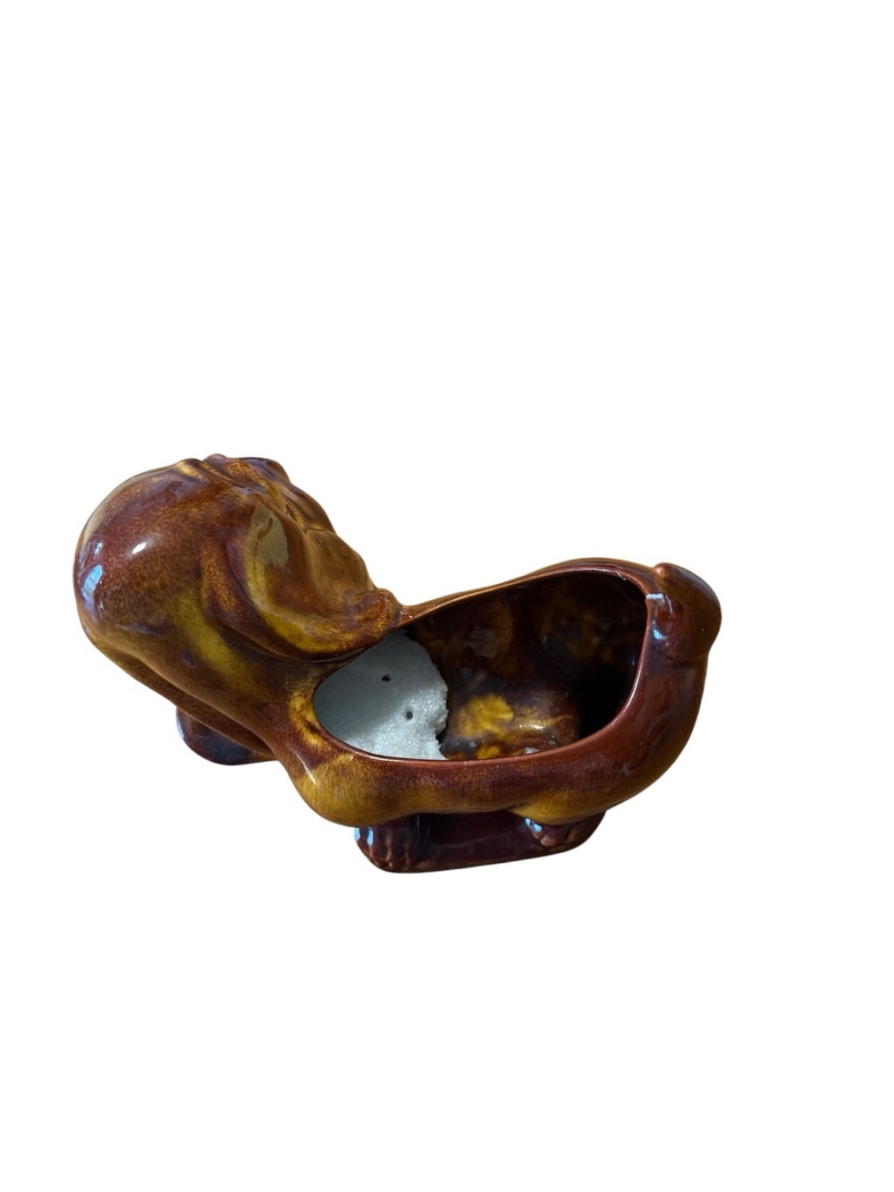 McFarlin Hickok Brown Basset Hound Puppy Dog Planter Ceramic Mid-Century Wear - Picture 4 of 10